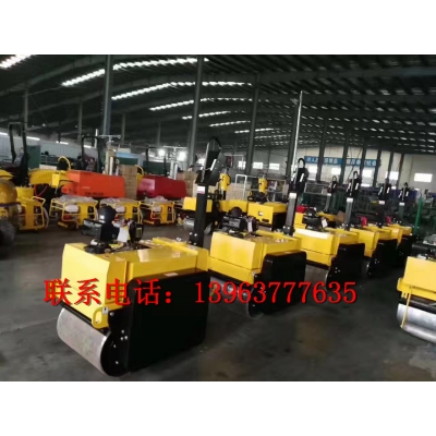 送貨上門手扶雙輪溝槽壓道機 礪石震動壓路機震動碾