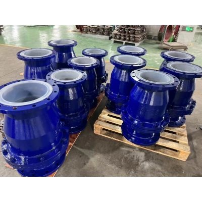 H44F46-16C鑄鋼襯氟法蘭止回閥 襯氟旋啟式止回閥