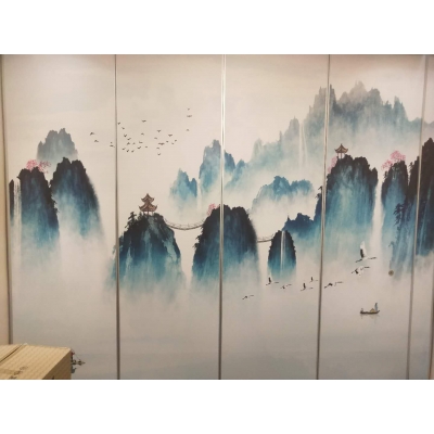 酒店宴會廳活動隔斷折疊吊軌移動屏風隔音隔熱節能隔墻