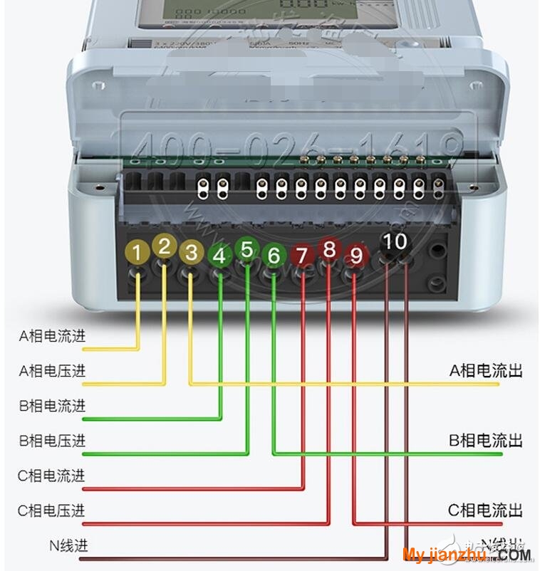 三相四線電表互感器接線圖