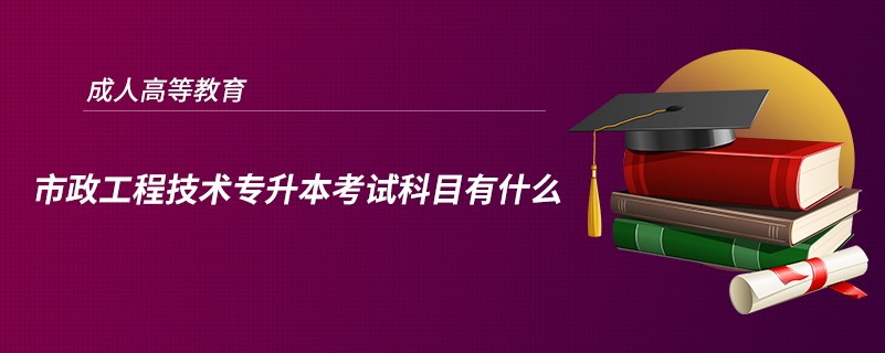 市政工程技術(shù)專(zhuān)升本考試科目有什么