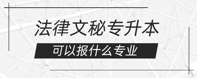 法律文秘專(zhuān)升本可以報(bào)什么專(zhuān)業(yè)