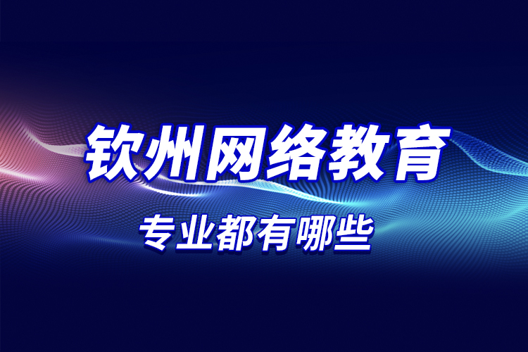 欽州網(wǎng)絡(luò)教育專業(yè)都有哪些？