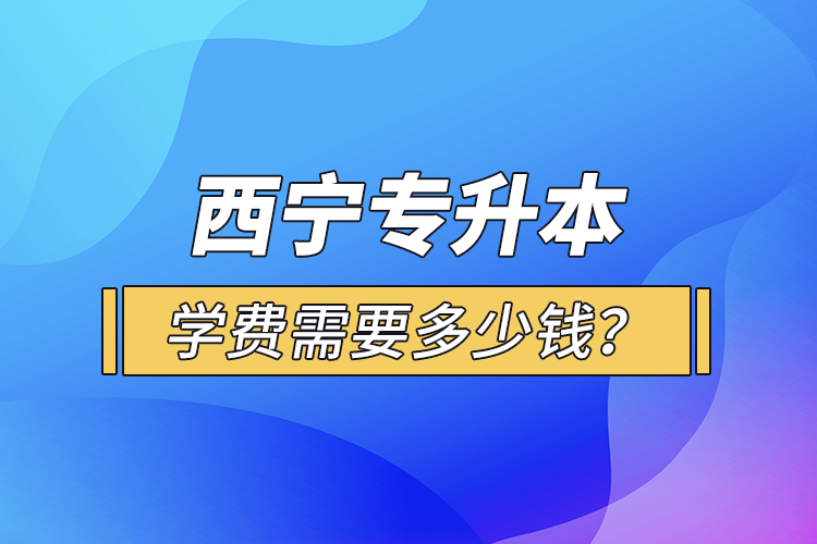 西寧專升本學(xué)費需要多少錢？