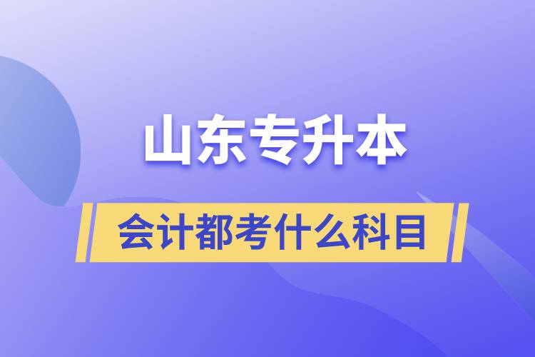 山東專升本會計(jì)都考什么科目