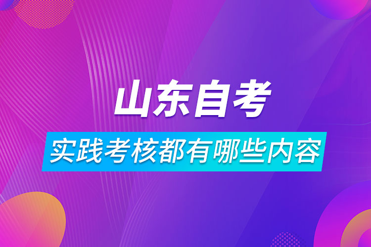 山東自考實踐考核都有哪些內(nèi)容