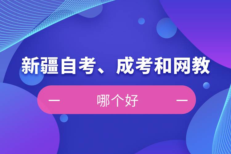 新疆自考、成考和網(wǎng)教哪個好