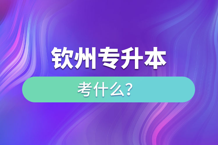 欽州專升本考什么？