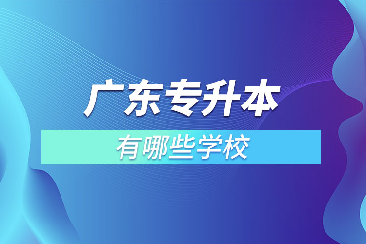 廣東專(zhuān)升本有哪些學(xué)校？