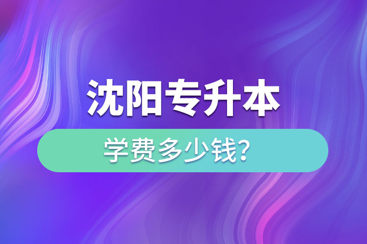 沈陽專升本學(xué)費大概多少錢一年？