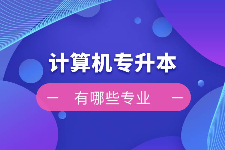 計(jì)算機(jī)專(zhuān)升本有哪些專(zhuān)業(yè)
