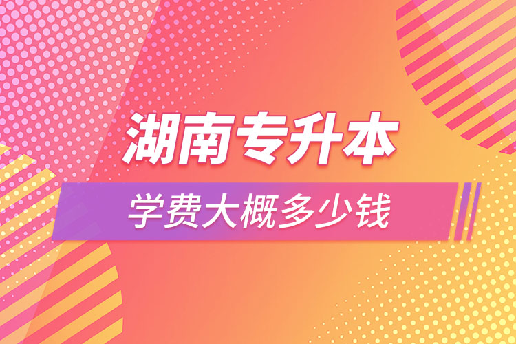 湖南專升本學(xué)費(fèi)大概多少錢一年？