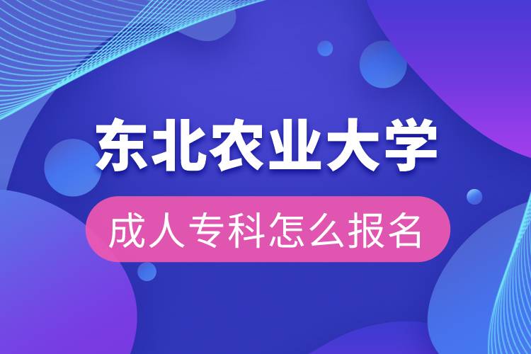 東北農(nóng)業(yè)大學成人專科怎么報名