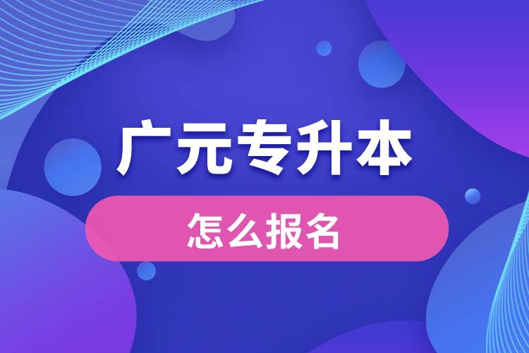 廣元專升本網(wǎng)站入口和怎么報(bào)名