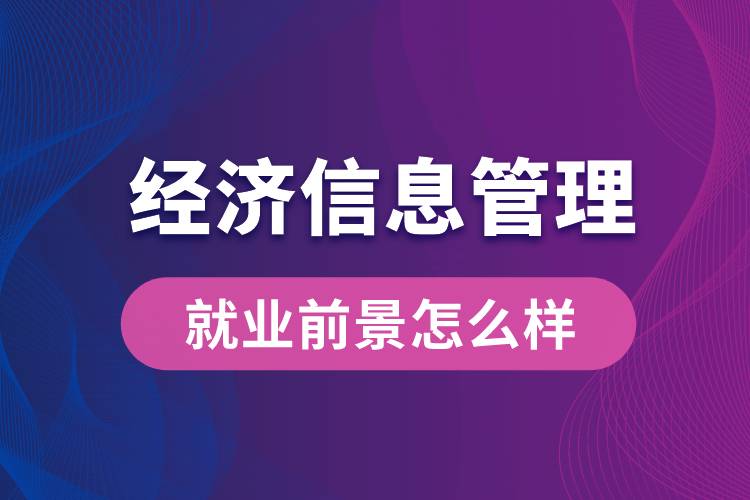 經(jīng)濟(jì)信息管理專業(yè)畢業(yè)后就業(yè)前景怎么樣？