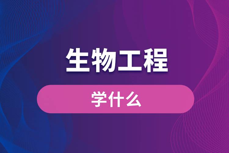 生物工程專業(yè)學什么
