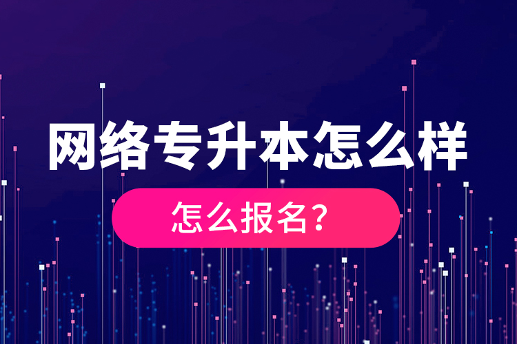 網(wǎng)絡(luò)專升本怎么樣，怎么報(bào)名？