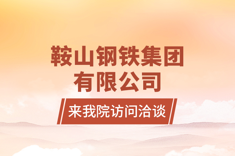鞍山鋼鐵集團(tuán)有限公司來(lái)我院訪問(wèn)洽談