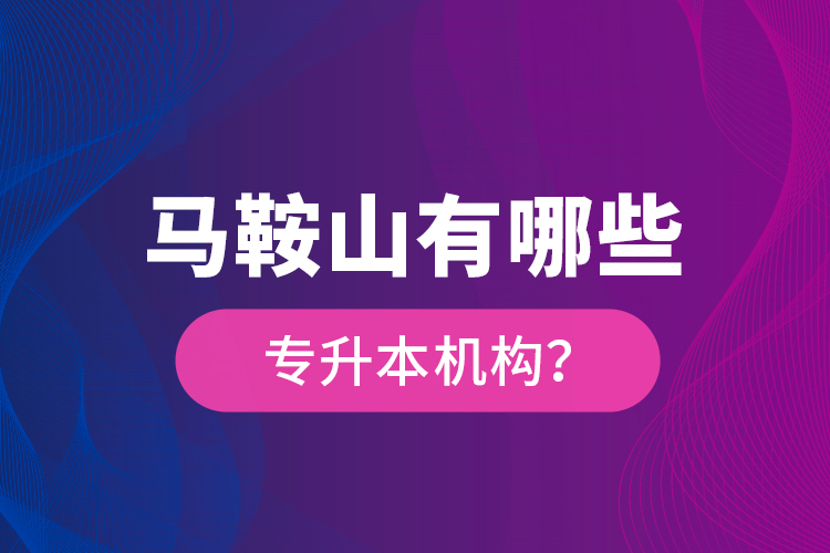 馬鞍山有哪些專升本機(jī)構(gòu)？