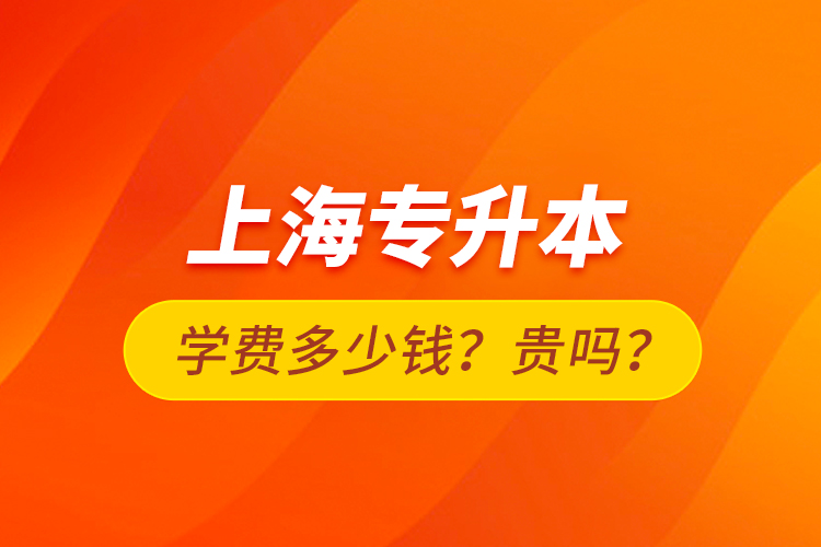 上海專升本學(xué)費(fèi)多少錢？貴嗎？