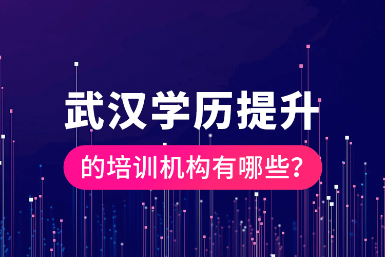 武漢學(xué)歷提升的培訓(xùn)機(jī)構(gòu)有哪些？