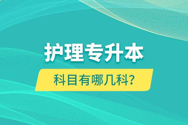 護理專升本科目有哪幾科？