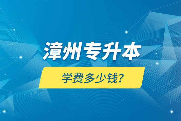 漳州專升本學(xué)費(fèi)多少錢？