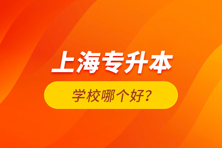 上海專升本學(xué)校哪個好？