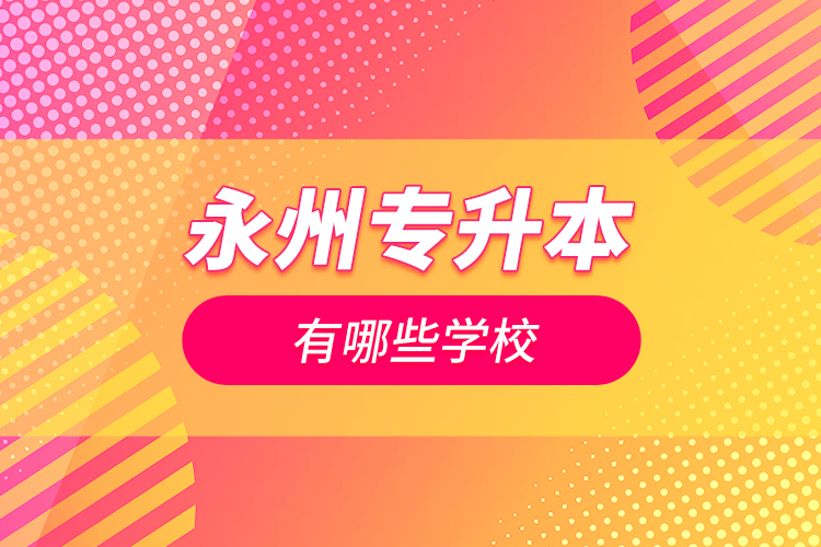 永州專升本有哪些學(xué)校？