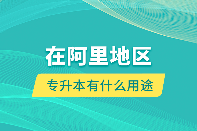在阿里地區(qū)專升本有什么用途？