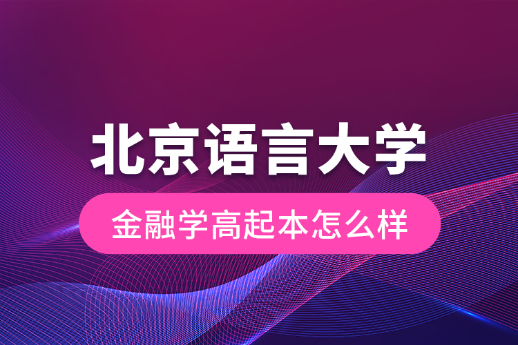 北京語言大學(xué)金融學(xué)高起本怎么樣？