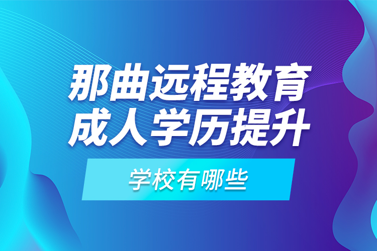 那曲遠(yuǎn)程教育成人學(xué)歷提升學(xué)校有哪些？